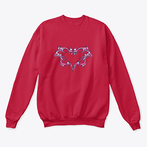 Sweat Rouge avec design cœur