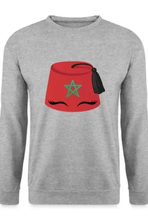 Sweat gris avec design tarbouche cils