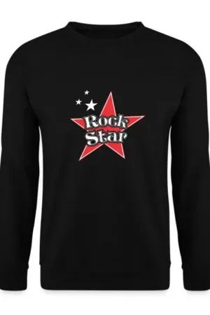 Sweat noir avec design rock star