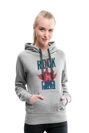 Sweat à capuche gris avec design rock